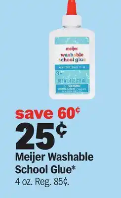 Meijer Meijer Washable School Glue offer