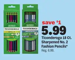 Meijer Ticonderoga 18 Ct. Sharpened No. 2 Fashion Pencils offer