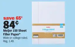Meijer Meijer 150 Sheet Filler Paper offer