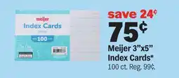 Meijer Meijer 3x5 Index Cards offer