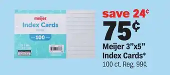 Meijer Meijer 3x5 Index Cards offer