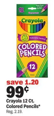 Meijer Crayola 12 Ct. Colored Pencils offer