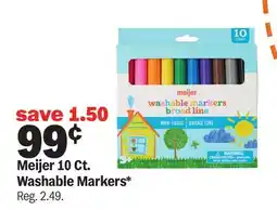 Meijer Meijer 10 Ct. Washable Markers offer