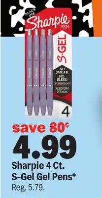 Meijer Sharpie 4 Ct. S-Gel Gel Pens offer