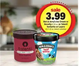 Meijer Ben & Jerry's Ice Cream or Novelty or Talenti Sorbetto or Layers offer