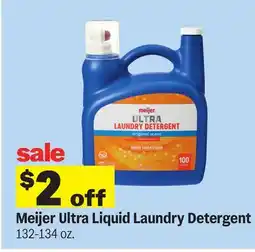 Meijer Meijer Ultra Liquid Laundry Detergent offer