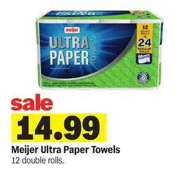 Meijer Meijer Ultra Paper Towels offer