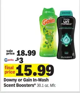 Meijer Downy or Gain In-Wash Scent Boosters offer