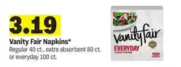 Meijer Vanity Fair Napkins offer