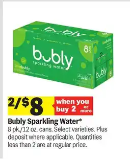 Meijer Bubly Sparkling Water offer