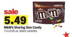 Meijer M&M's Sharing Size Candy offer