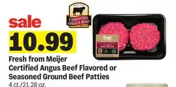 Meijer Fresh from Meijer Certified Angus Beef Flavored or Seasoned Ground Beef Patties offer