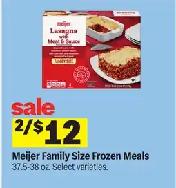 Meijer Meijer Family Size Frozen Meals offer