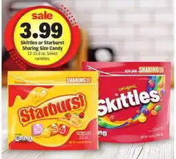 Meijer Skittles or Starburst Sharing Size Candy offer