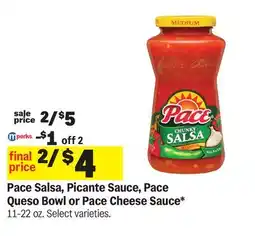 Meijer Pace Salsa, Picante Sauce, Pace Queso Bowl or Pace Cheese Sauce offer