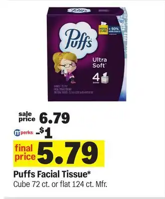 Meijer Puffs Facial Tissue offer