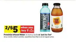 Meijer Protein2o Infused Water 16-16.9 oz. bottle or Just Ice Tea* 16 oz. bottle offer
