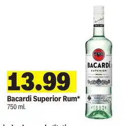 Meijer Bacardi Superior Rum offer