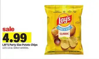 Meijer LAY'S Party Size Potato Chips offer