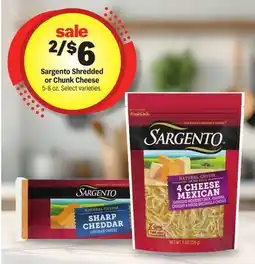 Meijer Sargento Shredded or Chunk Cheese offer