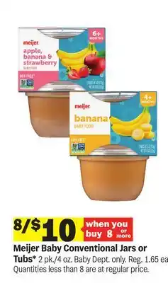 Meijer Meijer Baby Conventional Jars or Tubs offer