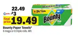 Meijer Bounty Paper Towels offer