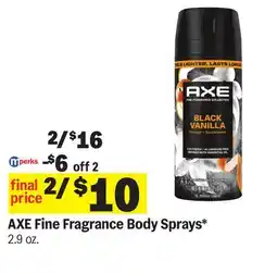 Meijer AXE Fine Fragrance Body Sprays offer