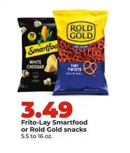 Hy-Vee Frito-Lay Smartfood or Rold Gold snacks offer