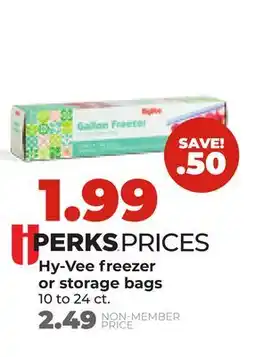Hy-Vee Hy-Vee freezer or storage bags offer