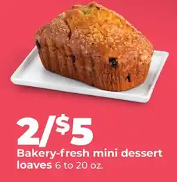 Hy-Vee Bakery-fresh mini dessert loaves offer
