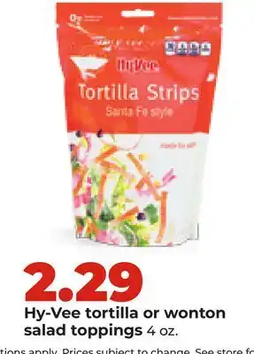 Hy-Vee Hy-Vee tortilla or wonton salad toppings offer