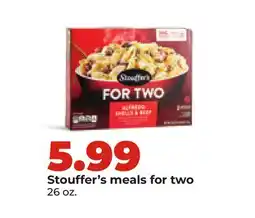 Hy-Vee Stouffer's meals for two offer