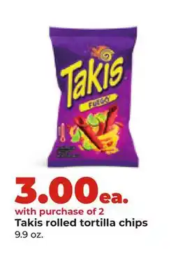 Hy-Vee Takis rolled tortilla chips offer