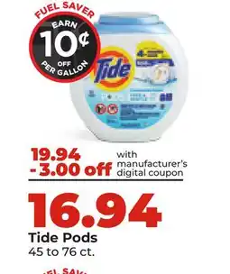 Hy-Vee Tide Pods offer