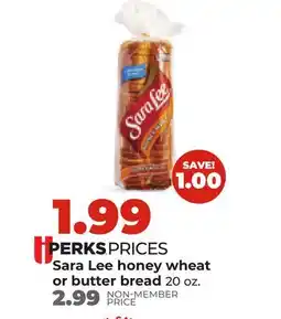 Hy-Vee Sara Lee honey wheat or butter bread offer
