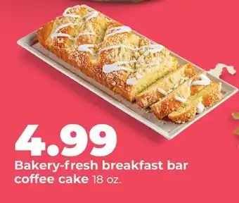 Hy-Vee Bakery-fresh breakfast bar coffee cake offer
