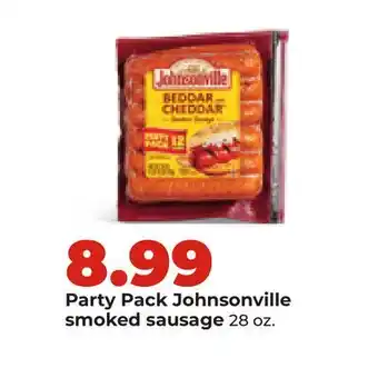 Hy-Vee Party Pack Johnsonville smoked sausage offer