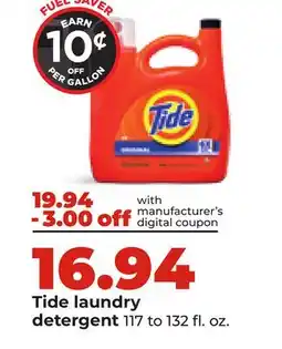 Hy-Vee Tide laundry detergent offer