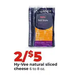 Hy-Vee Hy-Vee natural sliced cheese offer