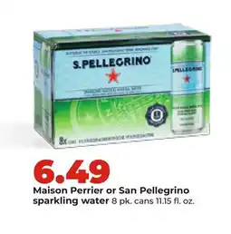 Hy-Vee Maison Perrier or San Pellegrino sparkling water offer