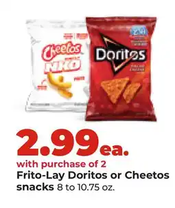 Hy-Vee Frito-Lay Doritos or Cheetos snacks offer
