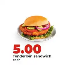 Hy-Vee Tenderloin sandwich offer