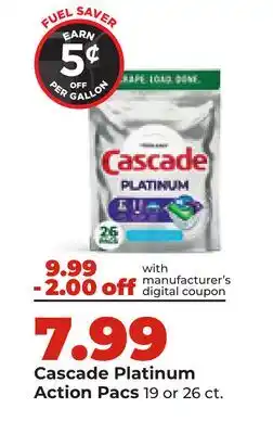 Hy-Vee Cascade Platinum Action Pacs offer