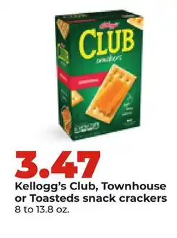 Hy-Vee Kellogg's Club, Townhouse or Toasteds snack crackers offer