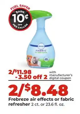 Hy-Vee Frebreze air effects or fabric refresher offer