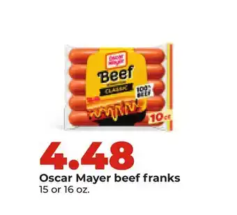 Hy-Vee Oscar Mayer beef franks offer