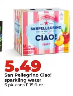 Hy-Vee San Pellegrino Ciao! sparkling water offer