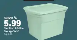 Meijer Sterilite 18 Gallon Storage Tote offer
