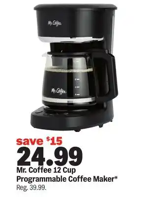 Meijer Mr. Coffee 12 Cup Programmable Coffee Maker offer