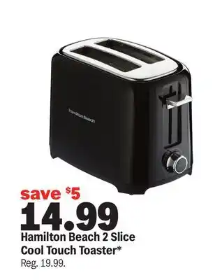 Meijer Hamilton Beach 2 Slice Cool Touch Toaster offer